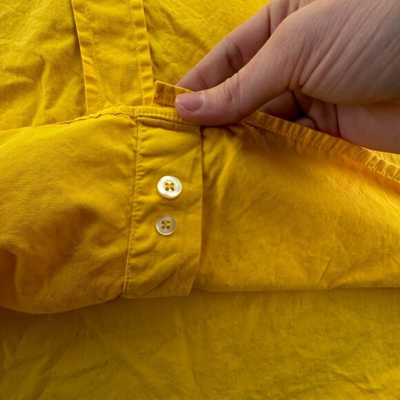 Think Pink Yellow Long Sleeve Button Up Shirt Medium Cotton W/ Logo Yosemite CA - Picture 12 of 14
